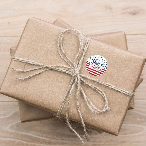 500 stars & stripes patriotic wafer stickers - Picture 2 of 8